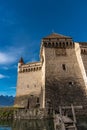 Partial view of Chateau Chillon in lake Geneve, Switzerland Royalty Free Stock Photo