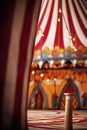 partial view of a circus tent with focus on details