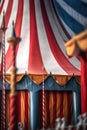 partial view of a circus tent with focus on details