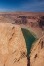 Partial View of Horseshoe Bend in Arizona State, United States o Royalty Free Stock Photo