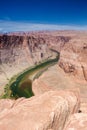 Partial View of Horseshoe Bend in Arizona State, United States o Royalty Free Stock Photo