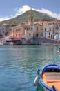 Partial view of the little harbor of Lipari Royalty Free Stock Photo