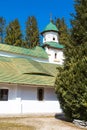 Partial view of the old church at Sinaia Monastery Royalty Free Stock Photo
