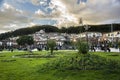 Partial view of the Plaza de Armas in Cusco, Peru