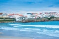Partial view of Baleal village and Baleal North beach, Peniche, Portugal Royalty Free Stock Photo