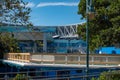 Partial view of Shamu Stadium at Seaworld Royalty Free Stock Photo