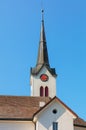 Partial view of the St. Verena church in Gonten, Switzerland Royalty Free Stock Photo