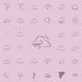 partial-wind sign with the sun icon. Detailed set of Weather icons. Premium quality graphic design sign. One of the collection ico