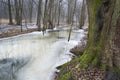 River thawing in late winter.