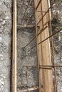 Partially buried bonded reinforcement and strip foundation formwork