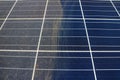 Partially Clean Photovoltaic Panels Royalty Free Stock Photo