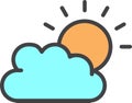 Partially cloudy icon in colored version