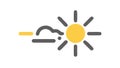 Partially Cloudy Sun Weather Icon, vector design Generative AI Royalty Free Stock Photo
