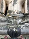 Ruin buddha image at the ancient temple