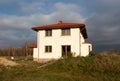 Partially finished dwelling house in frame technology