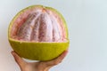 Partially Peeled Pomelo Royalty Free Stock Photo