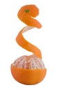 Partially Peeled Tangerine Royalty Free Stock Photo