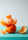 A Partially Peeled Tangerine Royalty Free Stock Photo