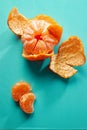 A Partially Peeled Tangerine Royalty Free Stock Photo