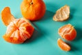 A Partially Peeled Tangerine Royalty Free Stock Photo