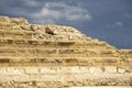 A limestone wall in the ruins of Caesarea Royalty Free Stock Photo