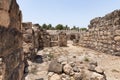 Partially restored ruins of one of the cities of the Decapolis - the ancient Hellenistic city of Scythopolis near Beit Shean city Royalty Free Stock Photo