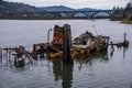 Partially Sunken Historic Hume Steamer Boat