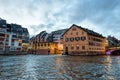 Partially wooden traditional family of Alsace houses