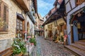 Partially wooden traditional family of Alsace houses