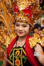 The participant Biro Fashion Carnival with a banyuwangi costume theme