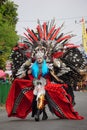 The participant Biro Fashion Carnival with a bird costume