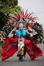 The participant Biro Fashion Carnival with a bird costume