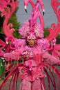 The participant Biro Fashion Carnival with a bird costume