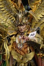 The participant Biro Fashion Carnival with a bird costume