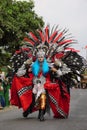 The participant Biro Fashion Carnival with a bird costume