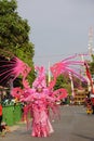 The participant Biro Fashion Carnival with a bird costume