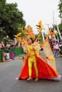 The participant Biro Fashion Carnival with a birds of Paradise costume