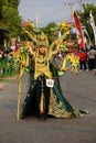 The participant Biro Fashion Carnival with dragon costume