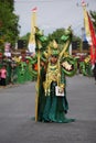 The participant Biro Fashion Carnival with dragon costume