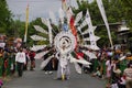 The participant Biro Fashion Carnival with white costume