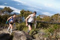 Participant climbing up Mt Kinabalu Royalty Free Stock Photo