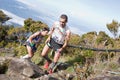 Participant climbing up Mt Kinabalu Royalty Free Stock Photo