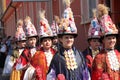 Participant in Croatian national costume, during the Dakovacki vezovi in Dakovo, Croatia