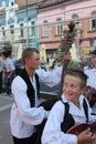 Participant in Croatian national costume from the village Trnava