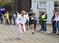 Participant dressed in judo clothing