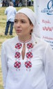 Participant of Festival Rozhen in an embroidered national costumes