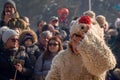 A participant in International Festival of Masquerade games `Surva` Royalty Free Stock Photo