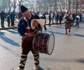 Participant in the Kukeri - Survakari Festival of the Masked games Royalty Free Stock Photo