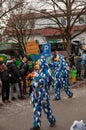 Participant of a parade with colourful costumes