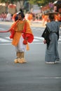 The participant of Shinko-retsu portable shrine procession. Jidai Festival. Kyoto. Japan